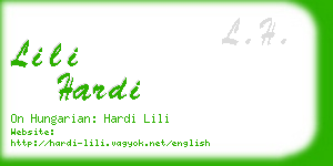 lili hardi business card